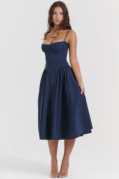 Camellia™ | Women's Corset Midi Dress