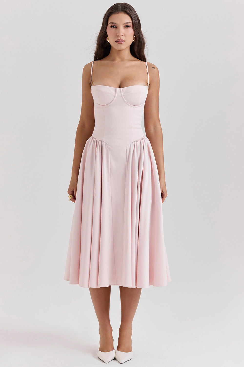 Camellia™ | Women's Corset Midi Dress