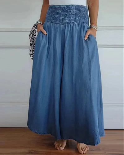 Arleen™  | High Waist, Wide Leg Pants with Pocket
