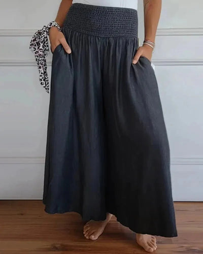Arleen™  | High Waist, Wide Leg Pants with Pocket