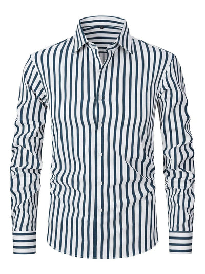 Ace™ | Stripe Printed Men’s Long Sleeve Shirt