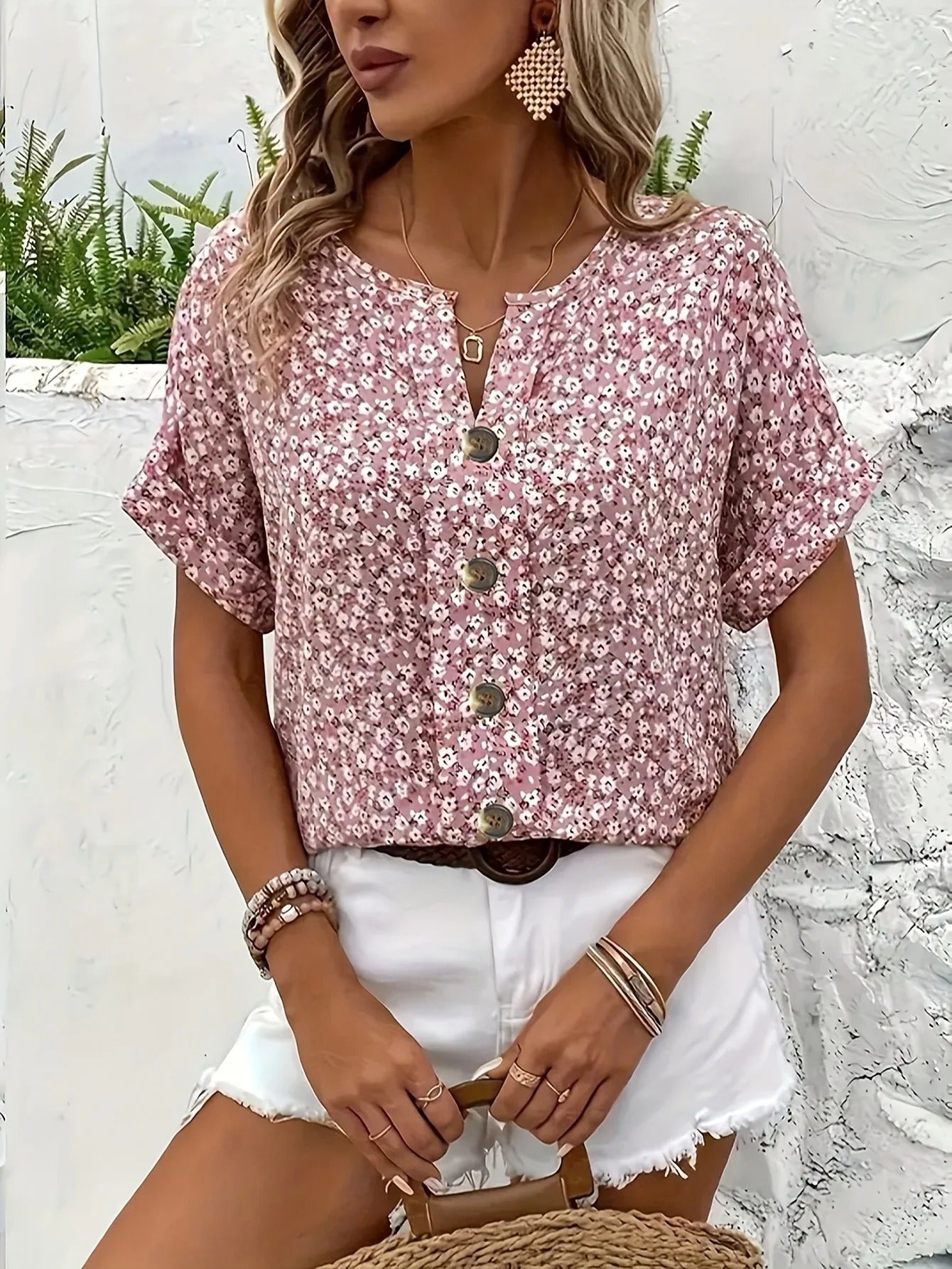 Sarah™ | Elegant Floral Print Shirt for Women