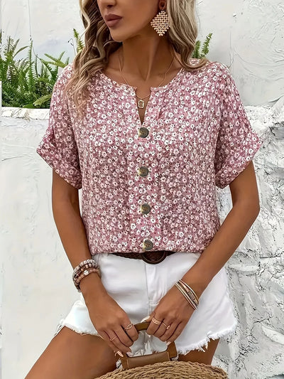 Sarah™ | Elegant Floral Print Shirt for Women
