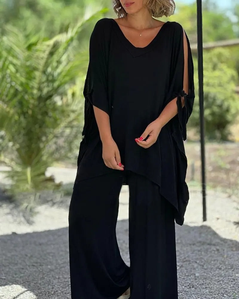 Bella™ | Loose Two-Piece V-Neck Set