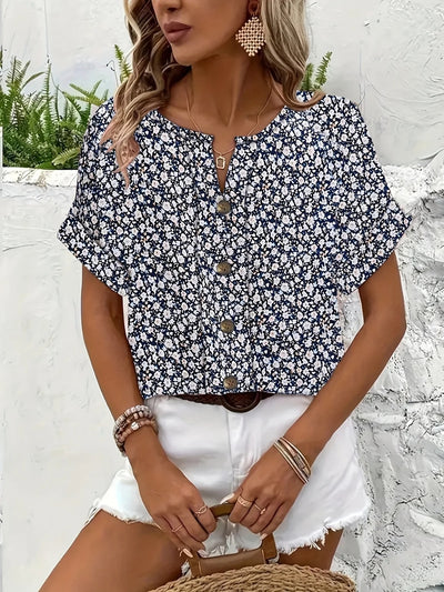 Sarah™ | Elegant Floral Print Shirt for Women