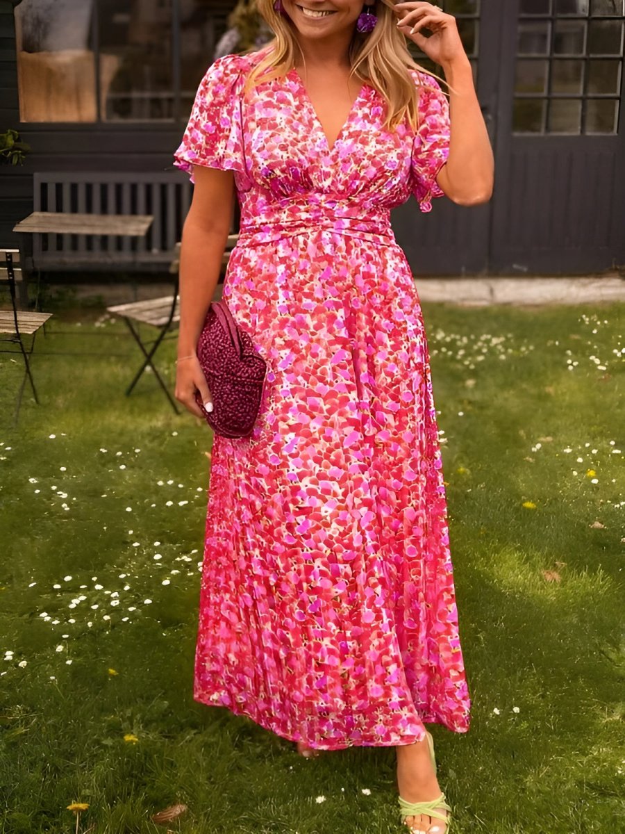 Allyson™ | Summer Floral Print Casual Maxi Dress