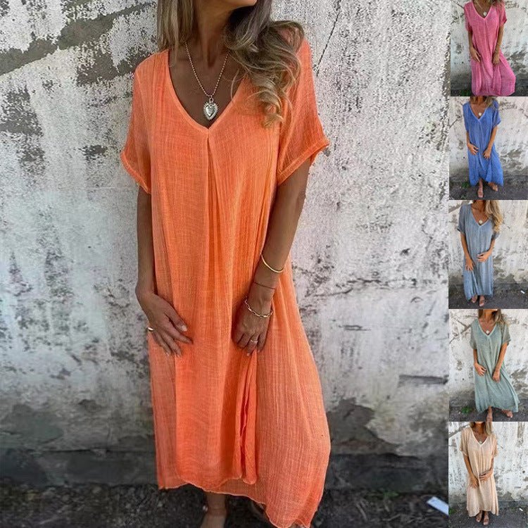 Amanda™ | Elegant V-Neck Summer Dress