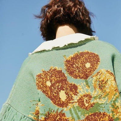 Belinda™ | Van Gogh Sunflower Vintage Knit