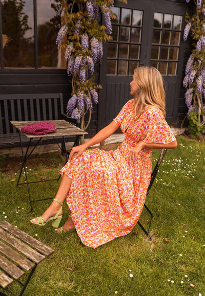 Allyson™ | Summer Floral Print Casual Maxi Dress