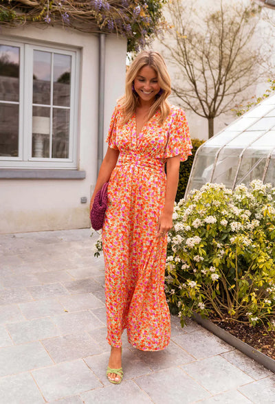 Allyson™ | Summer Floral Print Casual Maxi Dress