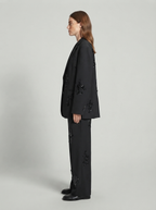 Sequin Blazer and Wide-Leg Trouser Set - side view