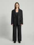 Sequin Blazer and Wide-Leg Trouser Set