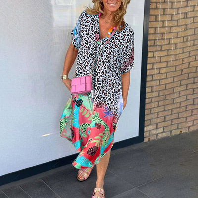 Aurora™ | V-neck breathable printed loose dress