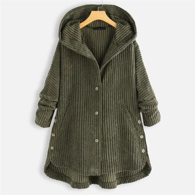 Yara | Corduroy Hooded Coat