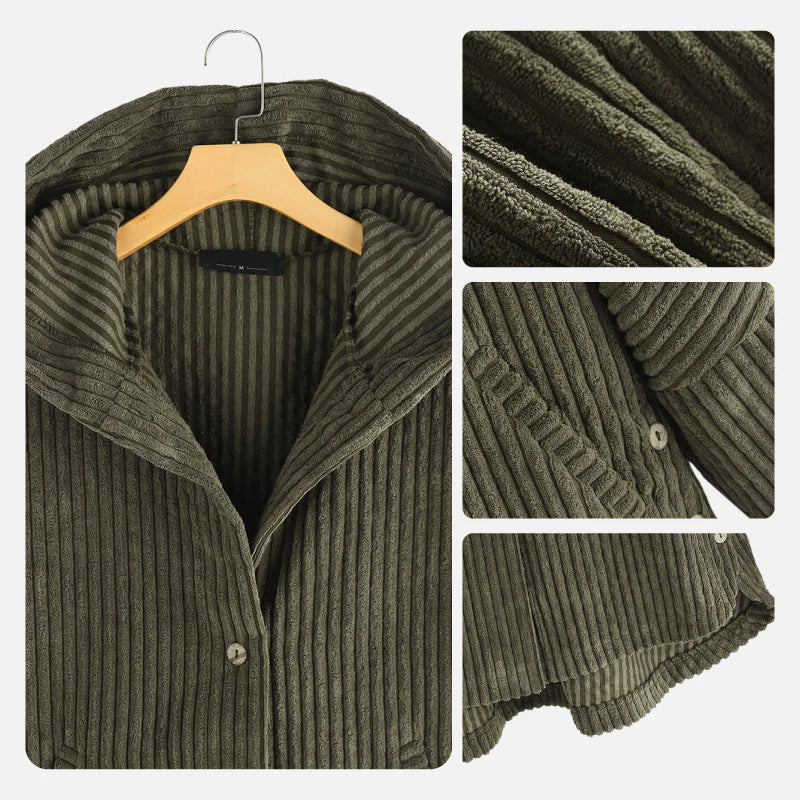 Yara | Corduroy Hooded Coat