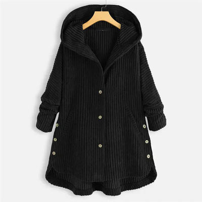 Yara | Corduroy Hooded Coat