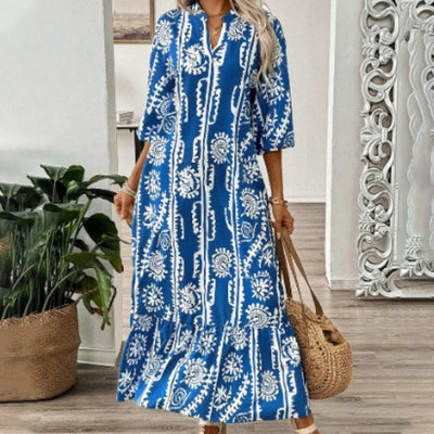 Lyndsay™ | Elegant V-Neck Bohemian Dress