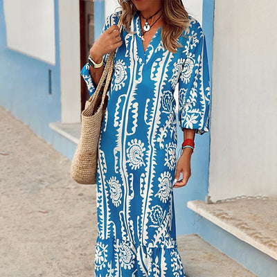 Lyndsay™ | Elegant V-Neck Bohemian Dress