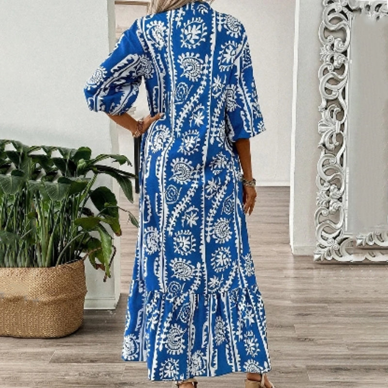 Lyndsay™ | Elegant V-Neck Bohemian Dress