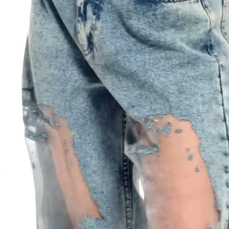 Brandy™ | See-Through Patchwork Wide Leg Jeans