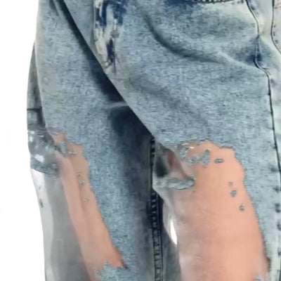 Brandy™ | See-Through Patchwork Wide Leg Jeans