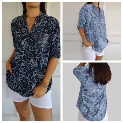 Frankie™ | Floral V-Neck Blouse