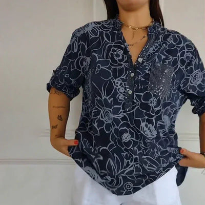 Frankie™ | Floral V-Neck Blouse