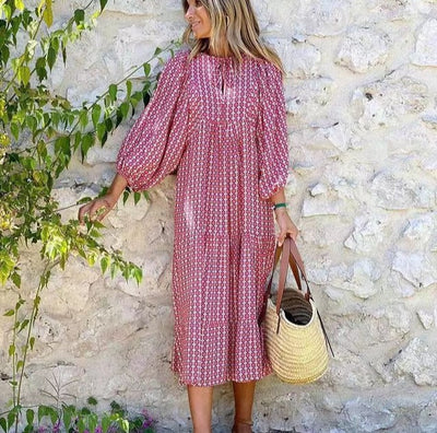 Hilda™ | Boho Puff Sleeve Maxi Dress