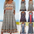 Women's Bohemian Summer Maxi Dress – Floral Print