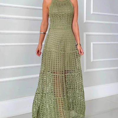 Evelyn™ | A-line Crochet Maxi Dress