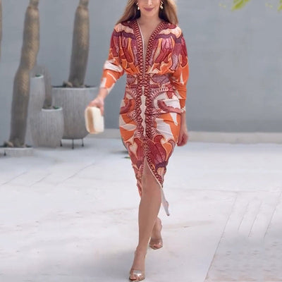 Fiona™ | Elegant V-Neck Bodycon Dress