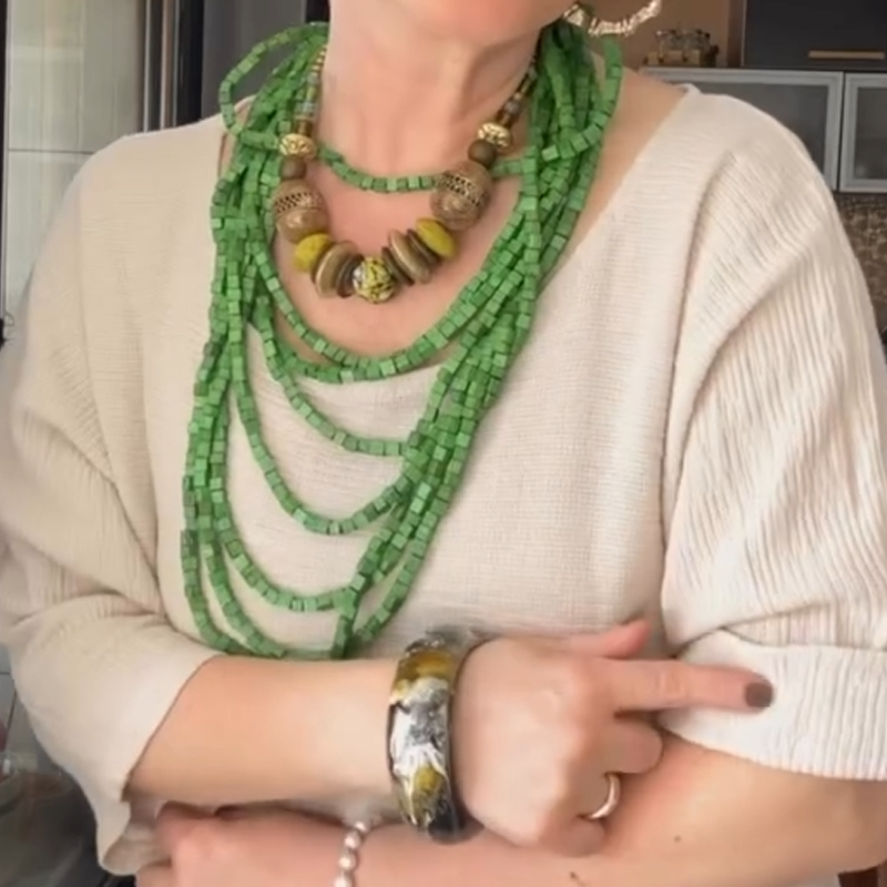 Mabelle™ | Round Neck Blouse and Skirt Two-Piece Set