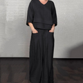 Women's V-Neck Jumpsuit – Wide-Leg Pant Set