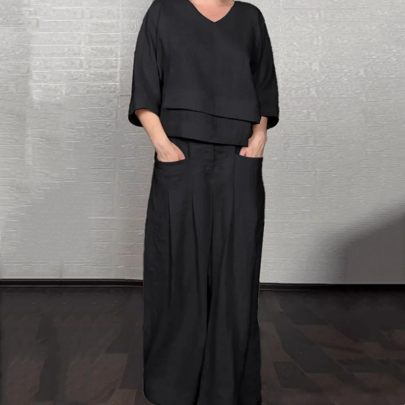 Daisy™ | Full Sleeve Top & Wide-Leg Set