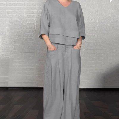 Daisy™ | Full Sleeve Top & Wide-Leg Set