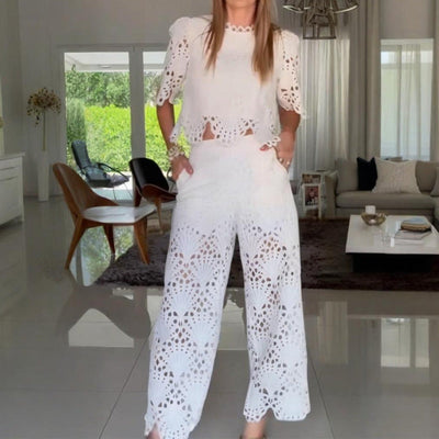 Addison™ | Hollow Lace Two-Piece Set