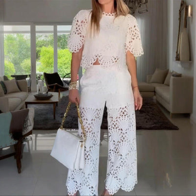 Addison™ | Hollow Lace Two-Piece Set