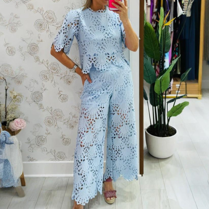 Addison™ | Hollow Lace Two-Piece Set