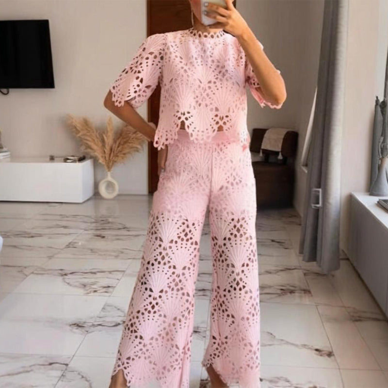 Addison™ | Hollow Lace Two-Piece Set