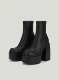 Square Toe Side Zip Ankle Boot