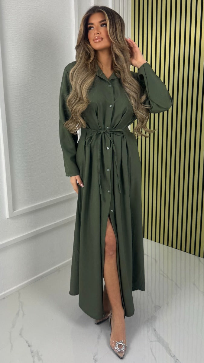 Hazel™ |  Maxi Dress with Tie Belt