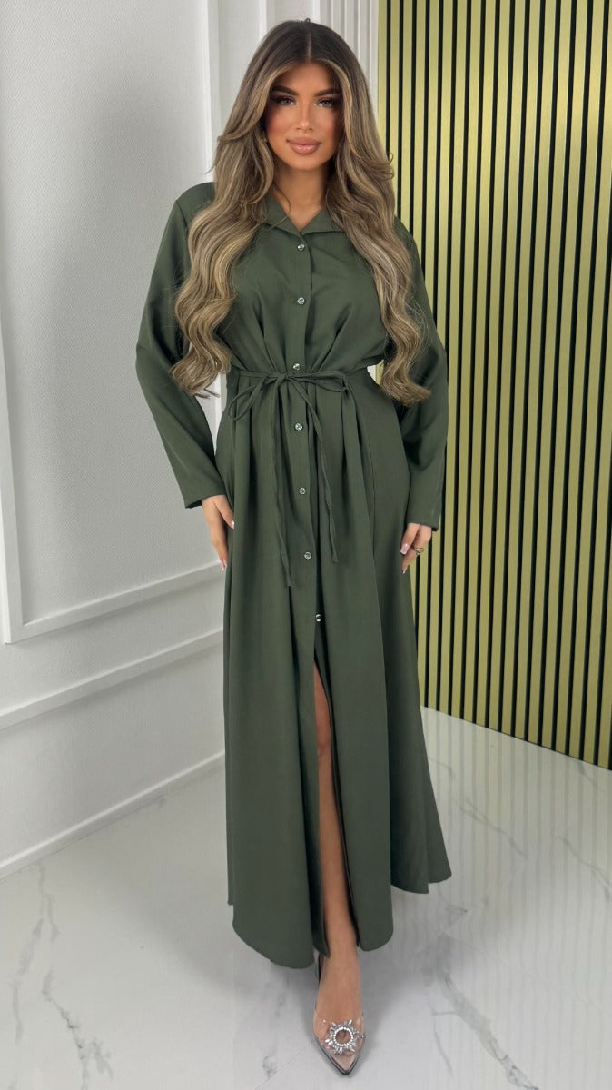 Hazel™ |  Maxi Dress with Tie Belt