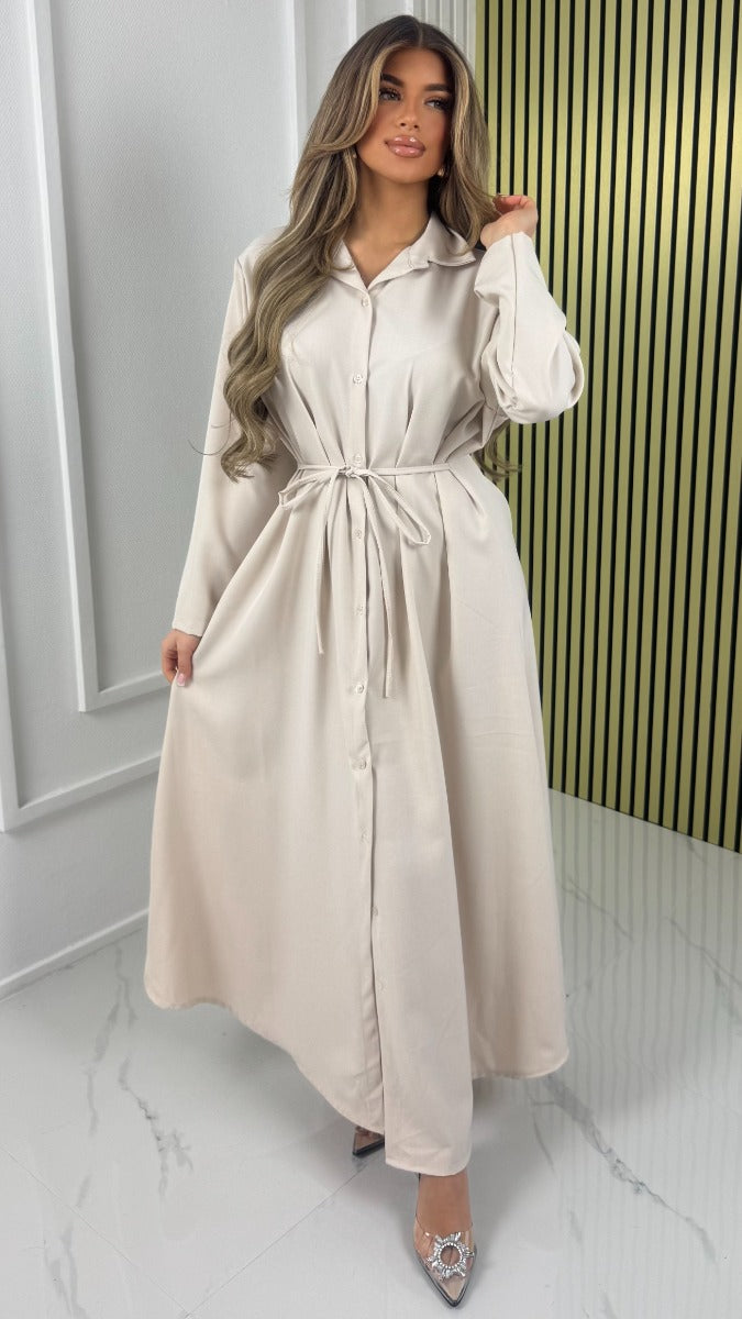 Hazel™ |  Maxi Dress with Tie Belt