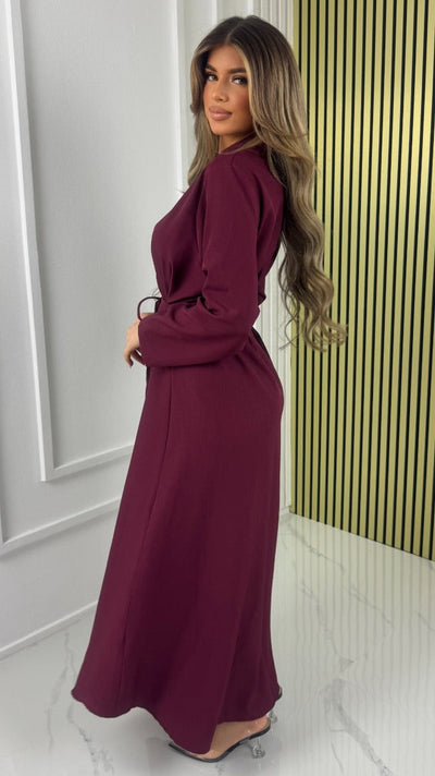 Hazel™ |  Maxi Dress with Tie Belt