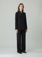 Two-Piece Blazer and Trouser Set - fabric detail view