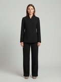 Two-Piece Blazer and Wide-Leg Trouser Set