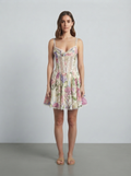 Women's Corset Mini Dress Australia: Floral Lace Trim