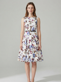 Women's Floral Swing Sundress Australia: Vintage-Style O-Neck Dress