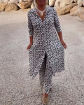 Women's Geometric Elegance Two-Piece Set – Contemporary Chic