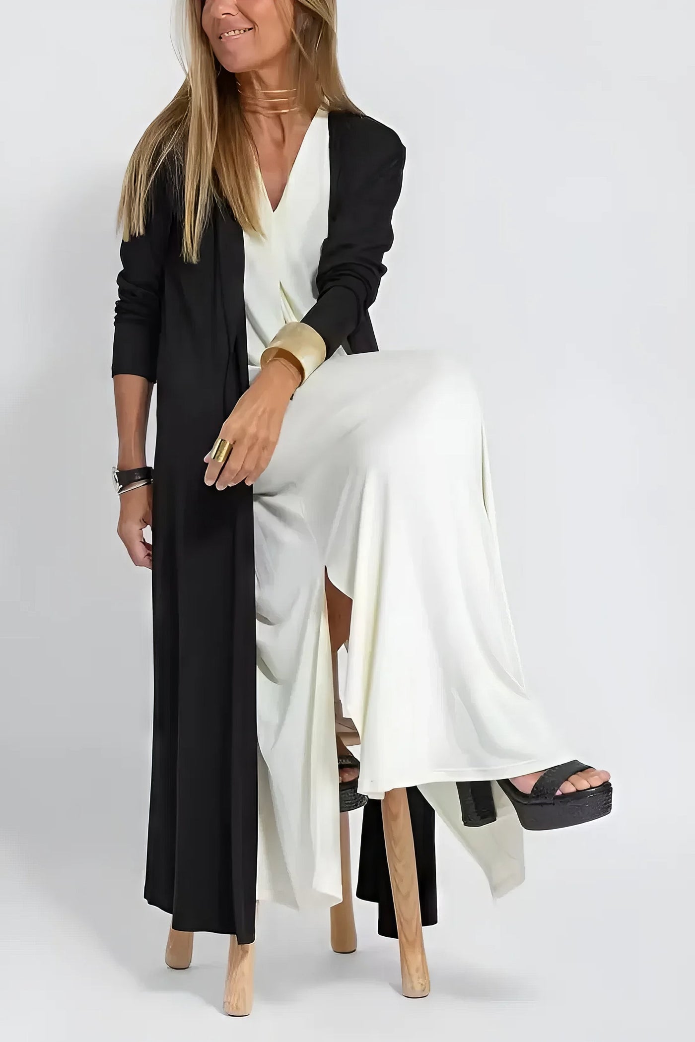 Daphne | Elegant Maxi Dress + Free Matching Cardigan